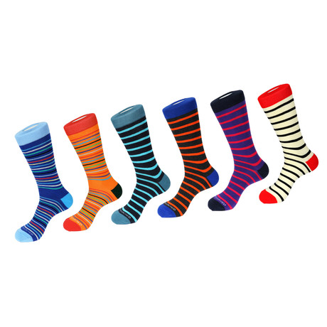 Dress Sock // Stripe Away // Pack of 6