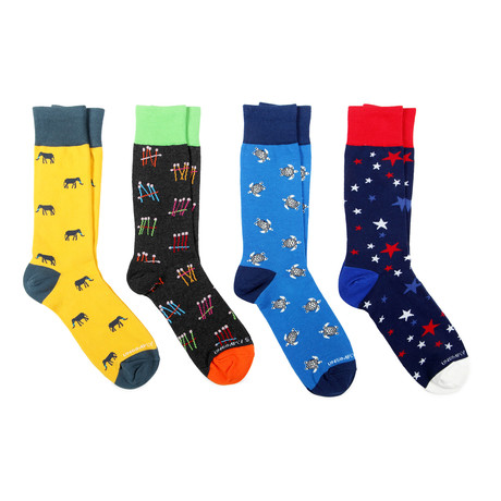 Dress Socks // Multi Pattern Mix // Pack of 4