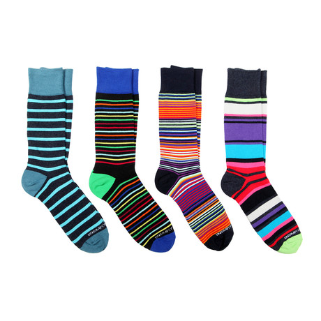 Dress Socks // Multi Stripe Mix // Pack of 4