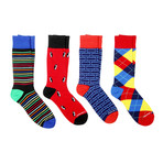 Dress Socks // Grey + Black Mix // Pack of 4