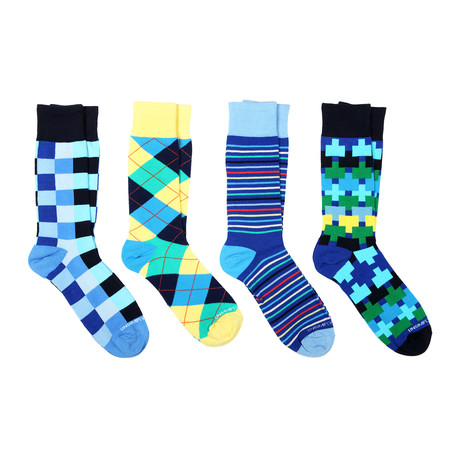 Dress Socks // Blue Mix // Pack of 4