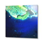 The Blue Lake Shore Detail 1 // Aluminum Print (16"W x 16"L x 0.2"D)