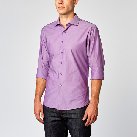 Solid Dress Shirt // Iridescent Violet (US: 14R)