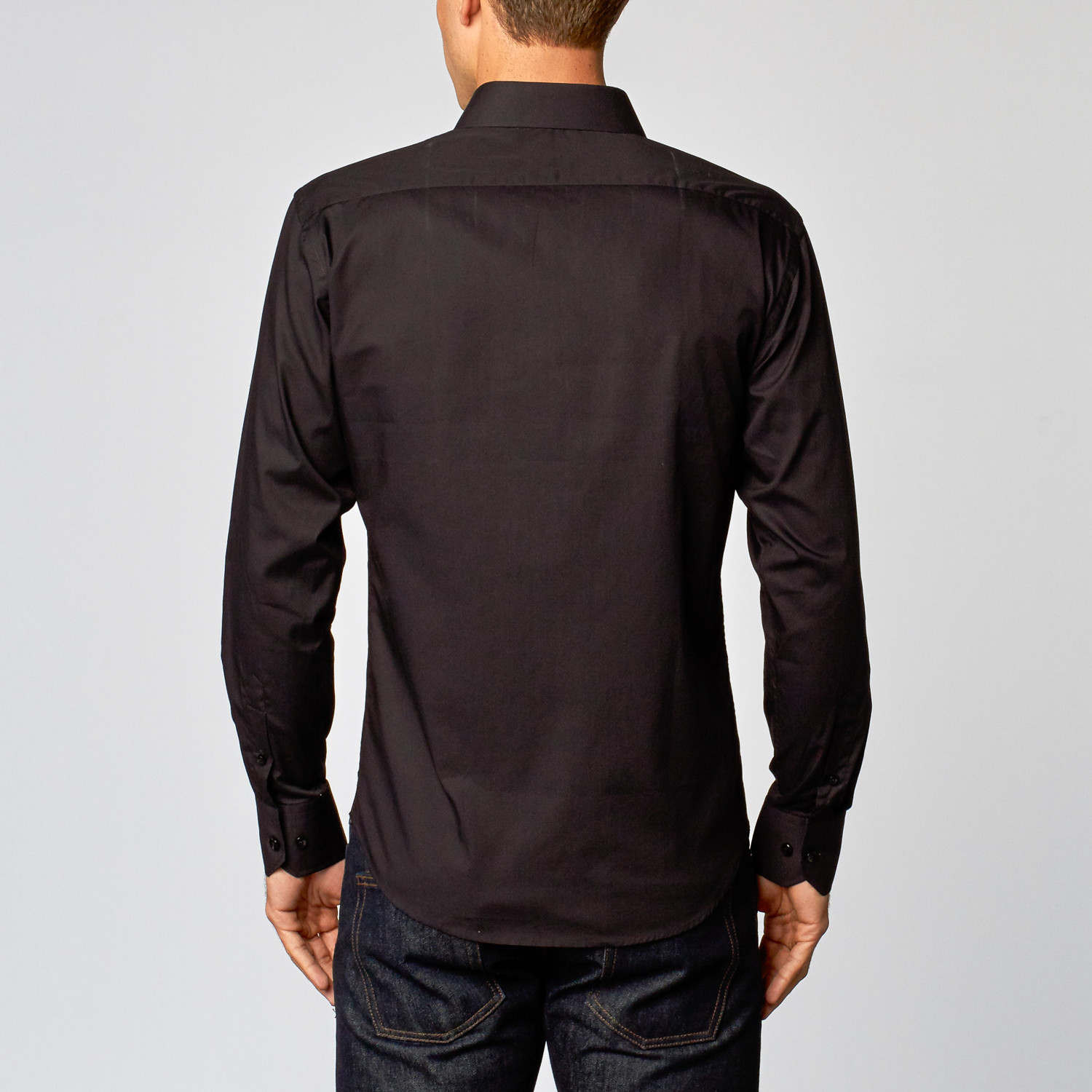 Classic Dress Shirt // Black (US: 18R) - Slim Fit Shirting - Touch of ...