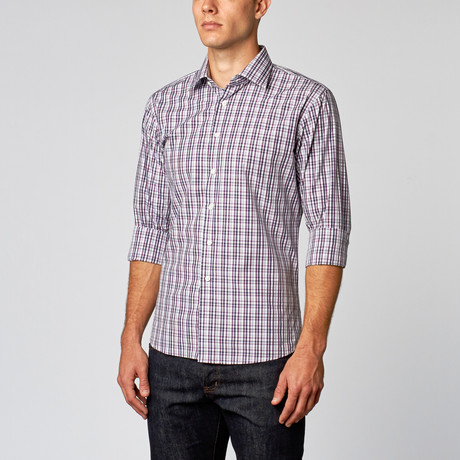 Casual Dress Shirt // Purple Plaid (US: 14R)