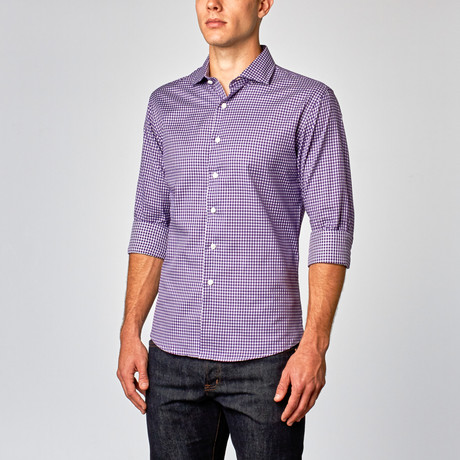 Modern Dress Shirt // Purple Plaid (US: 14R)