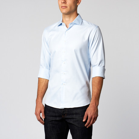 Classic Dress Shirt // Light Blue Satin Twill (US: 15R)
