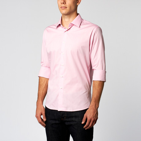 Solid Dress Shirt // Pink (US: 14R)