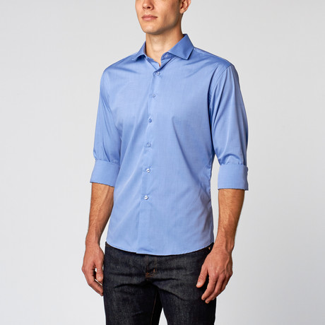 Solid Dress Shirt // Blue (US: 14R)