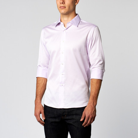 Dress Shirt // Lilac Satin Stripe (US: 17.5R)