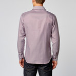 Sleek Dress Shirt // Burgundy Herringbone (US: 16R)