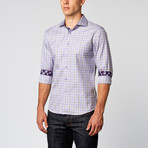 Glenn Plaid Dress Shirt // Purple (XL)