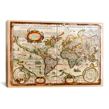 Vintage Map // Diego Tirigall (18"H x 26"W x 0.75"D)