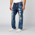 Original Straight Washed Denim // Acid Wash + Rips (38WX32L)