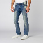 Slim Tapered Washed Denim // Slight Fade Blue (38WX32L)