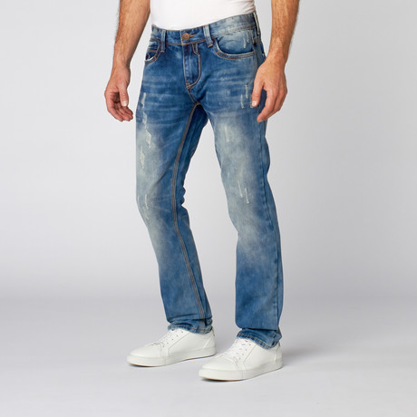 Slim Tapered Washed Denim // Light Fade (30WX32L)