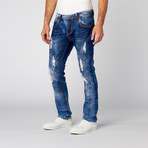 Slim Tapered Washed Denim // Top Acid Wash (30WX32L)