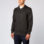 Hooded Fleece Jacket With Thermal Lining // Charcoal (XL)