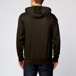 Hooded Fleece Jacket With Thermal Lining // Black (L)