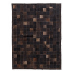 Cowhide Patch Black + Dark Brown Leather