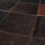 Cowhide Patch Black + Dark Brown Leather