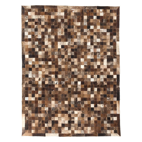 Cowhide Patch Brown + Cream Leather