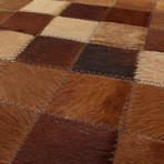 Cowhide Patch Light + Medium Brown Leather