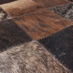 Cowhide Patch Brown Leather