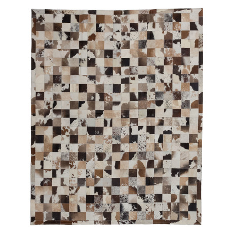 Cowhide Patch Cream + Medium Brown Leather