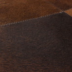 Cowhide Patch Dark Brown + Light Brown Leather