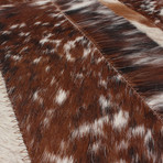 Cowhide Stripe Brown + Cream Leather