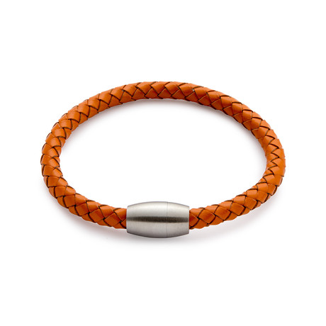 Bullet Weave Bracelet // Orange