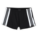 Freestyle Square Cut Swim Short // Black Stripe (XL)