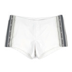 Square Cut Swim Short // White (S)