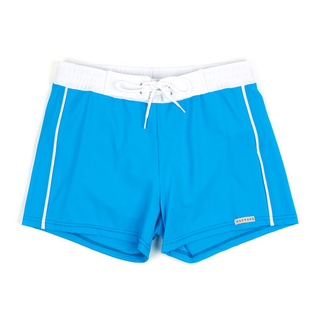 Banded Swim Short // Turquoise (M)