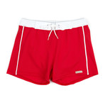 Banded Swim Short // Red (S)