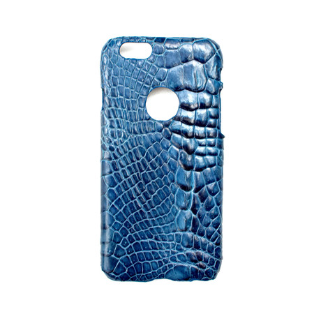 Crocodile iPhone Case // Navy Blue (iPhone 6/6s)