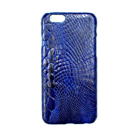 Crocodile iPhone Case // Bright Blue
