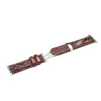 Genuine Crocodile Apple Watch Strap // Brown (38mm Strap Length)