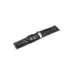 MintApple // Genuine Crocodile Apple Watch Strap // Black (42mm Strap Length)