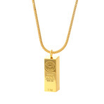 Gold Bar Brick Necklace