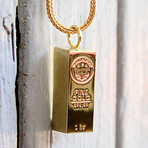 Gold Bar Brick Necklace