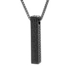 Blackout Greek Key Pillar Necklace