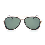 Del Mar // Brown + Gold (Green + Grey Mirror)