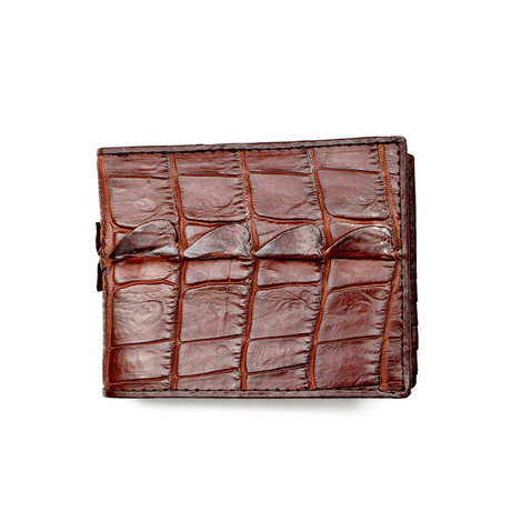Genuine Crocodile Mens Wallet // Brown