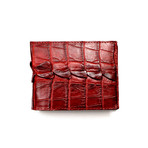 Genuine Crocodile Mens Wallet // Red