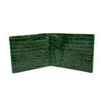 Genuine Crocodile Mens Wallet // Green