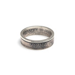 Silver Quarter Coin Ring // Florida (Size 5)