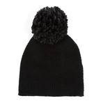 Cranium Big Pom Beanie // Black + Charcoal