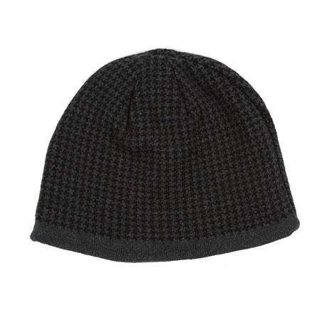 Haze Houndstooth Beanie // Black + Grey